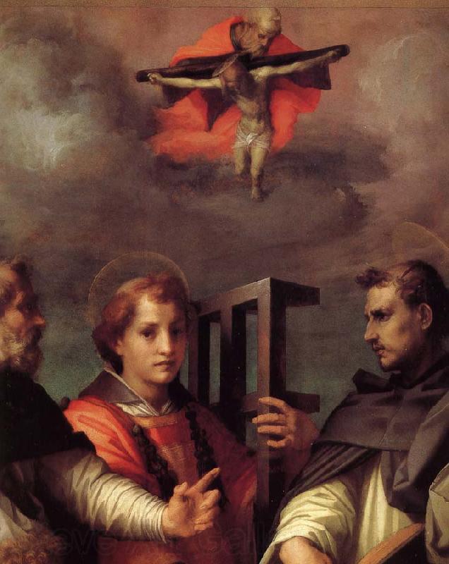 Andrea del Sarto Saint Augustine to reveal the mysteries of the three Spain oil painting art